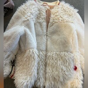 Faux fur bomber jacket